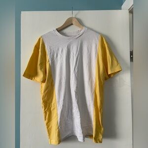 Yellow and White Men's Shirt - Oak and Fort